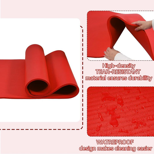 Yogamat NBR antislip groen met draagriem - happygetfit.com