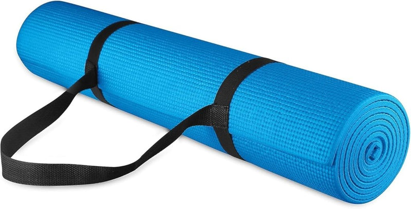 Load image into Gallery viewer, Yogamat schuim antislip 6 mm groen met draagriem - happygetfit.com
