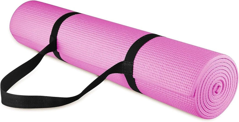 Load image into Gallery viewer, Yogamat schuim antislip 6 mm groen met draagriem - happygetfit.com

