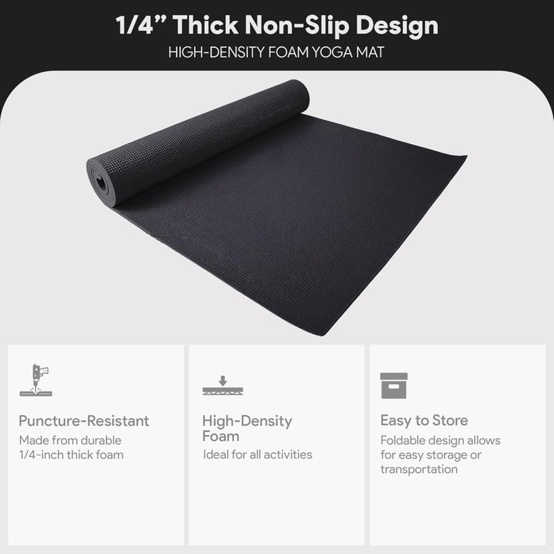 Load image into Gallery viewer, Yogamat schuim antislip 6 mm groen met draagriem - happygetfit.com
