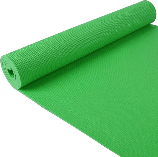 Yogamat schuim antislip 6 mm groen met draagriem - happygetfit.com