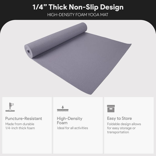 Yogamat schuim antislip 6 mm groen met draagriem - happygetfit.com