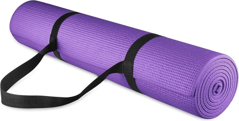 Load image into Gallery viewer, Yogamat schuim antislip 6 mm groen met draagriem - happygetfit.com
