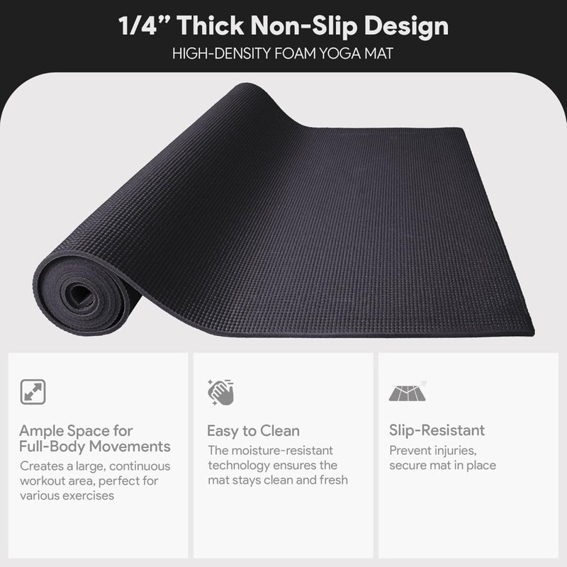 Load image into Gallery viewer, Yogamat schuim antislip 6 mm groen met draagriem - happygetfit.com
