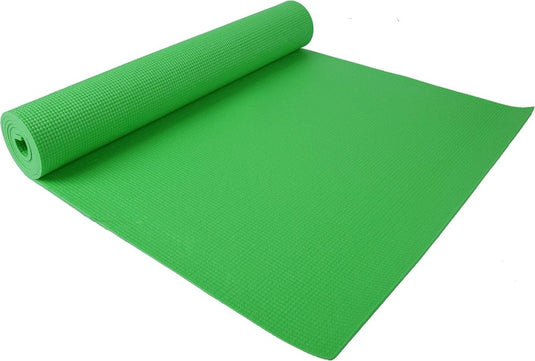 Yogamat schuim antislip 6 mm groen met draagriem - happygetfit.com