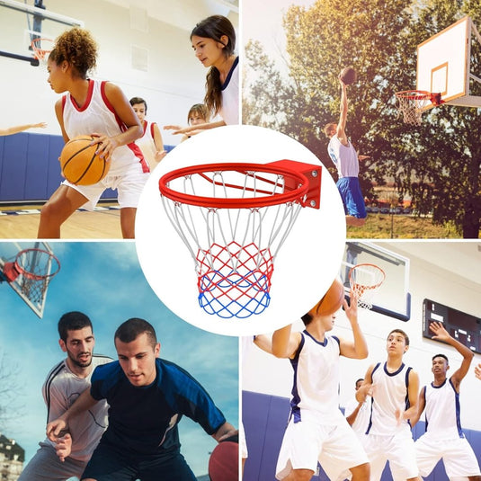 Yolev 2 Heavy Duty Basketbalnet Nylon Basketbalnet voor Schoolpleinen voor Outdoor Binnensporten - happygetfit.com