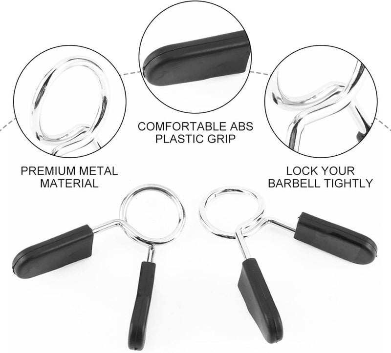 Laad afbeelding in Galerijviewer, Yosoo Health Gear Halsbanden met veerclip, 2e halterhalterklem van 25 mm, halterklem, halterklemmen, 1 inch Olympische stang, snelsluiting, kraagklemmen voor gewichtheffen training - happygetfit.com
