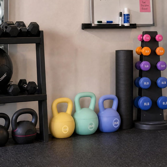 Zachte kettlebell 6,8 kg roze - happygetfit.com