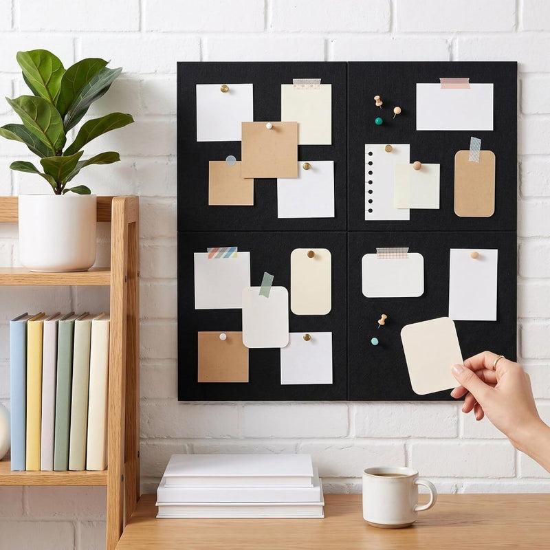 Bild im Galerie-Viewer laden, Zelfklevende dartbord beschermplaten 4 stuks 30 x 30 cm van vilt met gestikte randen – dartwandmatten – dartmuurbekleding - happygetfit.com
