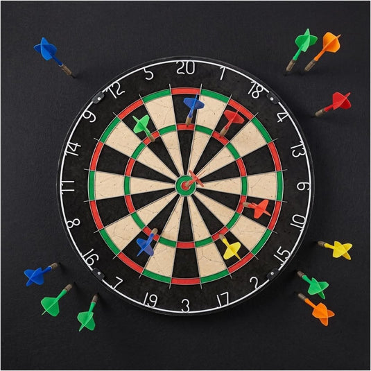 Zelfklevende dartbord beschermplaten 4 stuks 30 x 30 cm van vilt met gestikte randen – dartwandmatten – dartmuurbekleding - happygetfit.com