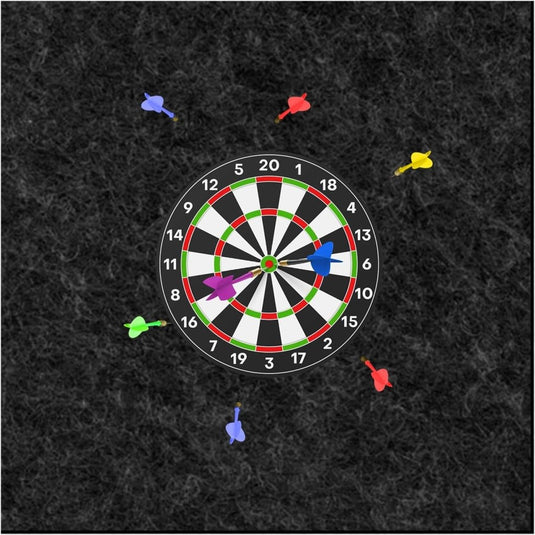 Zelfklevende dartbord muurbescherming 60 x 60 cm van 12 mm dik vilt – dartbeschermmat – wandbescherming - happygetfit.com
