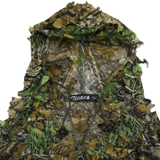 Zicac 3D camouflage kostuum Ghillie jungle ghillie camouflage kostuum Woodland jachtkleding party verduistering - happygetfit.com