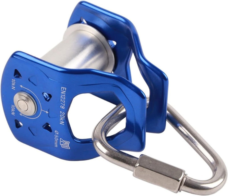 Bild im Galerie-Viewer laden, Zipline katrol van aluminiumlegering met 20 kN draagsterkte voor slackline en buitentraining – kabelkatrol – hindernisbaan - happygetfit.com
