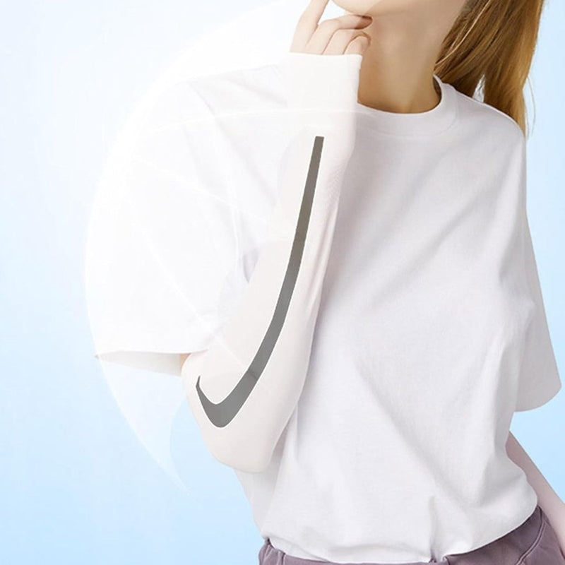 Charger l’image dans la visionneuse de galerie, Zonwerende armstukken van nylon en elastaan met verlengde handbescherming – compressiemouwen – sportarmbescherming - happygetfit.com
