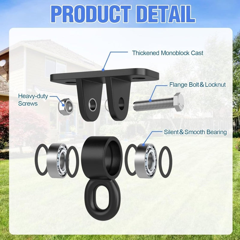 Load image into Gallery viewer, Zware Plafondhaak 360 ° Rotatie Roestvrijstalen Hangmathaak Ophangset voor Hangmat, Hangstoel, Bokszak, Schommel, Luchtyoga - Capaciteit van 450 kg - happygetfit.com
