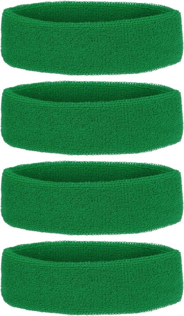 Chargez l'image dans la visionneuse de la galerie, Zweetband hoofdbanden 4 stuks van badstof – sport hoofdband – fitness accessoires - happygetfit.com
