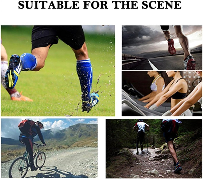 Laad afbeelding in Galerijviewer, Actieve scènes van hardlopen op gras, trainingen op de loopband, trailfietsen en wandelen in het bos laten allemaal het gebruik van &quot;Polsbandjes voor ultieme sportprestaties&quot; zien. De tekst hierboven luidt: &quot;Geschikt voor de scène.
