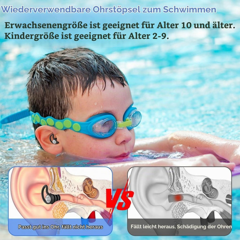 Laad afbeelding in Galerijviewer, Zwem oordopjes voor volwassenen en kinderen vanaf 10 jaar – waterdichte oordopjes – zwemoordoppen - happygetfit.com
