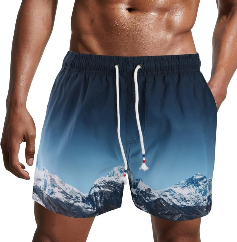 Laad afbeelding in Galerijviewer, Zwembroek heren kort van sneldrogend polyester met mesh binnenvoering en verstelbaar trekkoord – zwemshort – strandkleding - happygetfit.com
