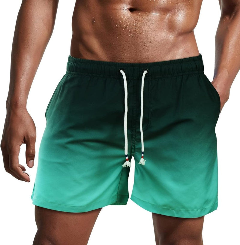 Laad afbeelding in Galerijviewer, Zwembroek heren kort van sneldrogend polyester met mesh binnenvoering en verstelbaar trekkoord – zwemshort – strandkleding - happygetfit.com
