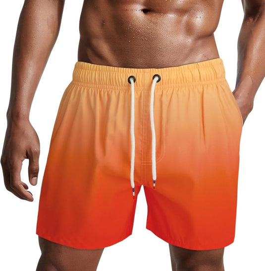 Zwembroek heren kort van sneldrogend polyester met mesh binnenvoering en verstelbaar trekkoord – zwemshort – strandkleding - happygetfit.com
