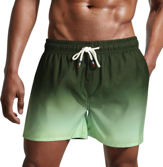 Zwembroek heren kort van sneldrogend polyester met mesh binnenvoering en verstelbaar trekkoord – zwemshort – strandkleding - happygetfit.com