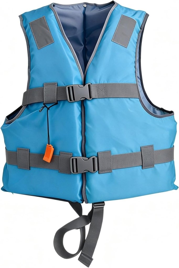 Laad afbeelding in Galerijviewer, Zwemvest voor volwassenen met verstelbare riemen en drijfondersteuning – drijfvest – watersport vest - happygetfit.com
