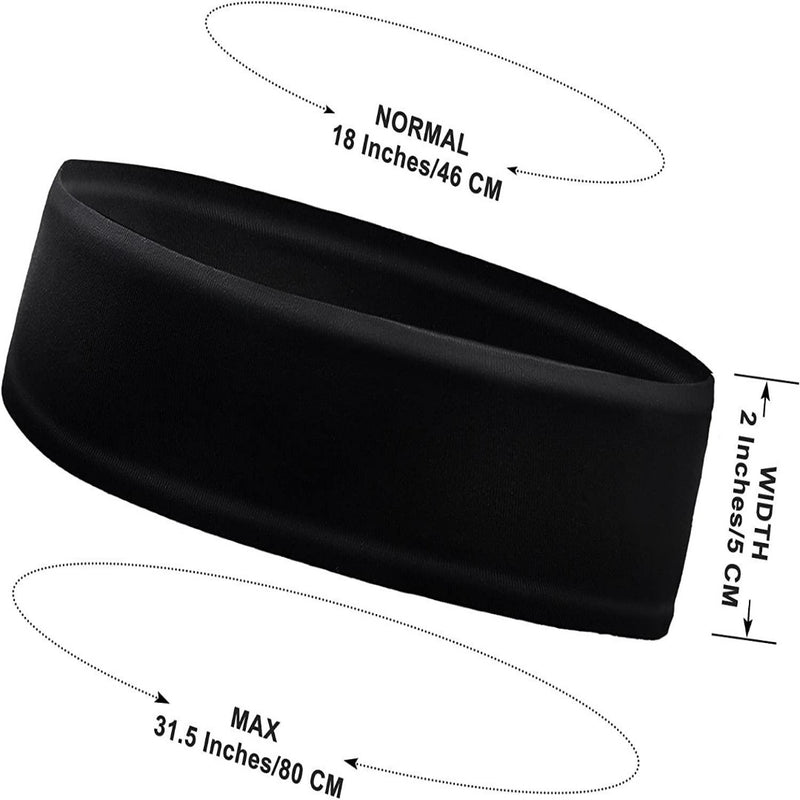 Laad afbeelding in Galerijviewer, De &quot;Maak sporten comfortabeler met onze antislip hoofdband&quot; is een zwarte, sportvriendelijke hoofdband die een rekbaarheid van 46-80 cm biedt en 5 cm breed is en comfort en stabiliteit biedt bij intensieve activiteiten.
