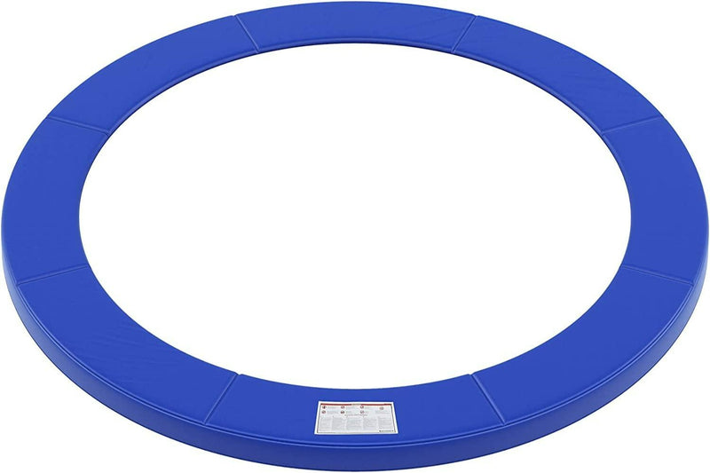 Laad afbeelding in Galerijviewer, De &quot;Breng je trampoline tot leven met onze trampoline rand verdien!&quot; is een grote blauwe omslag met een wit label, gemaakt van duurzame materialen. Het beschermt de veren en is UV-bestendig en waterdicht voor duurzaamheid buitenshuis.
