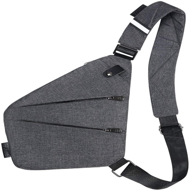 Laad afbeelding in Galerijviewer, De veelzijdige crossbodytas biedt ultieme vrijheid met twee diagonale compartimenten met rits, een verstelbare band en een externe USB-oplaadpoort voor gebruiksgemak onderweg.
