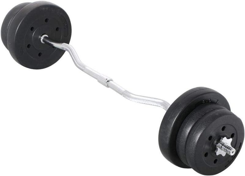 Load image into Gallery viewer, Een zwart en zilver De perfecte SZ curlstang voor een sterkere biceps, verstelbaar met gewichten aan beide uiteinden, ideaal voor professionele bicepstraining.
