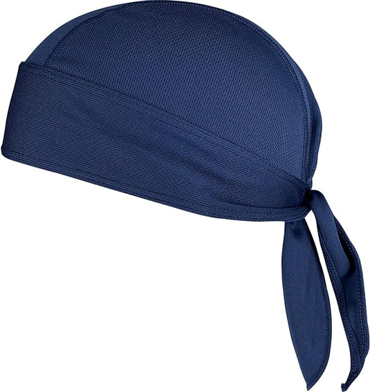 De ultieme marineblauwe bandanapet voor elke atleet, met een strikontwerp, ademend materiaal en UV-bescherming.