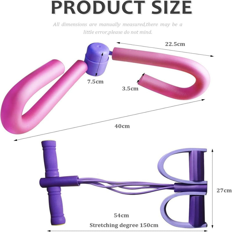 Laad afbeelding in Galerijviewer, Dikke dijen? Verander ze in sterke en slanke benen met onze dijbeen trainer! Ergonomisch ontworpen: de toner is 40cm, de weerstandsband 54cm en uittrekbaar tot 150cm. Ideaal als fitnessapparaat; afmetingen kunnen licht bestaan.
