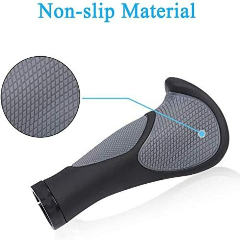 Load image into Gallery viewer, De Mtb handvatten zijn gemaakt van antisliprubber met een gestructureerd oppervlak voor verbeterde grip en controle. Zo bent u verzekerd van ergonomie, comfort en prestaties bij elke rit.
