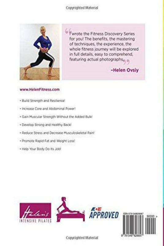 Achterkant: Begin uw fitnessreis met de "Fitness Discovery Series door Helen: Kettlebell Yoga Fusion Manual." Het combineert spiergroei en kracht zonder bulk, plus zijwaartse lunge stretches. Transformerende resultaten wachten op u. Bezoek onze website voor meer details.