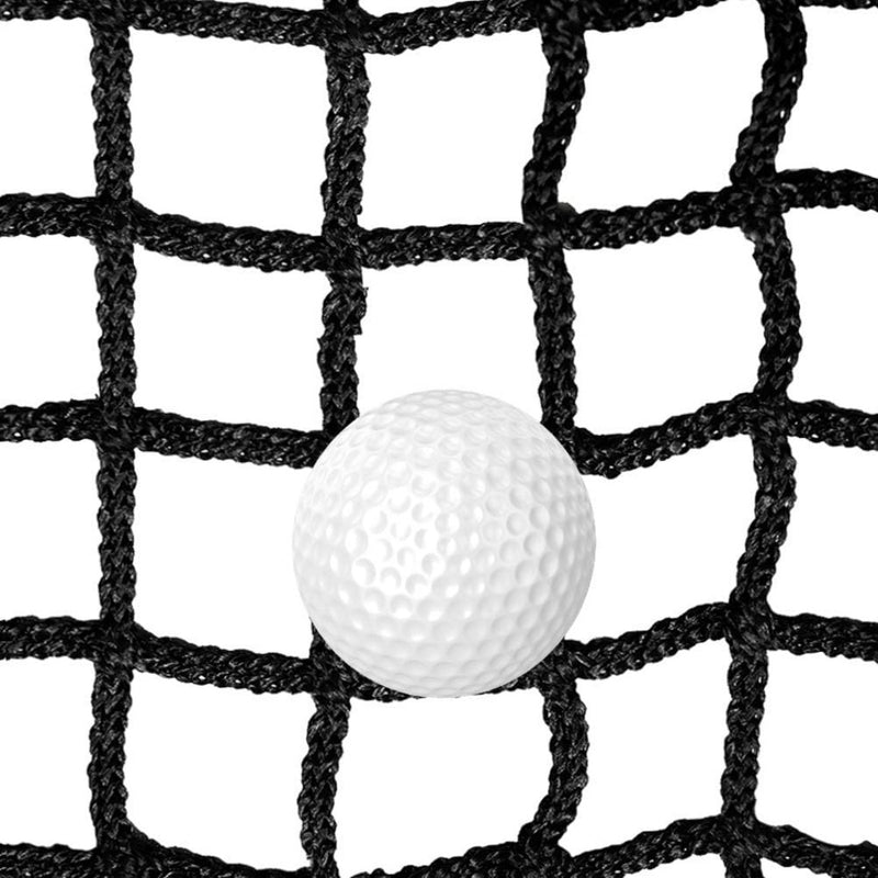 Load image into Gallery viewer, Een golfbal wordt gevangen in het &quot;Meesterlijke slagen met ons duurzaam golfnet&quot; tegen een witte achtergrond.
