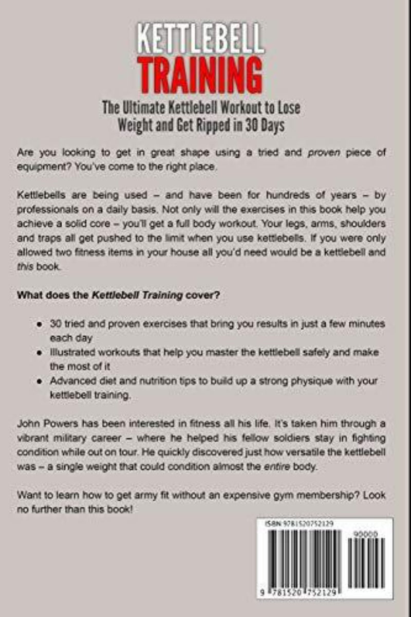 Load image into Gallery viewer, De omslag van het boek &quot;Kettlebell Training: The Ultimate Kettlebell Workout to Lose Weight and Get Ripped in 30 Days - kettlebell oefeningen&quot; heeft een opvallende rode titel met nadruk op spieropbouw, gewichtsverlies, veiligheidstips en geavanceerde kettlebell-trainingsroutines voor het hele lichaam.
