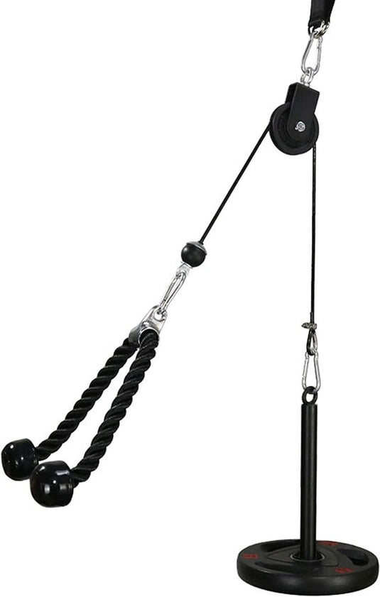 Ontdek het ultieme katrolsysteem voor spierversteviging en krachttraining! Compleet met een touwbevestiging, gewichtsplaat, karabijnhaken, verstelbare spanning en professionele componenten. Perfect voor een full-body workout met het LAT en Lift katrolsysteem.