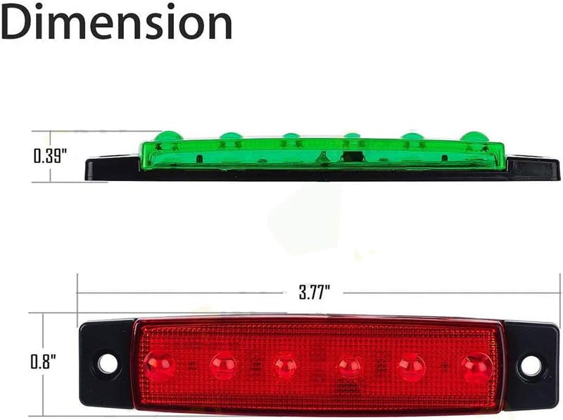 Load image into Gallery viewer, De &quot;LED-bootverlichting: zorg voor veiligheid op het water&quot; biedt groene en rode verlichting van 0,39 inch hoog, 0,8 inch breed en 9,5 cm lang, waardoor de veiligheid op het water wordt gegarandeerd en tegelijkertijd energie wordt bespaard.
