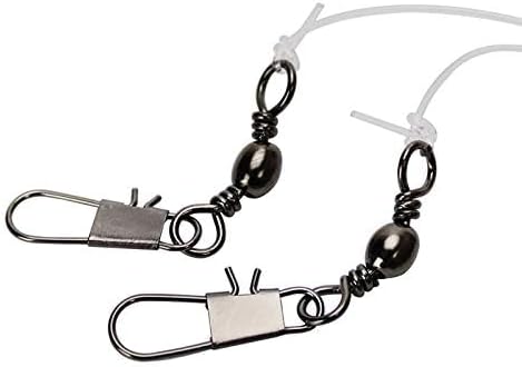 Twee lichtgevende visserij-rigs met draaibare snaps, kleine metalen kralen en transparante monofilament lijnen zijn voorzien van koolstofhaken voor extra stevigheid, zodat u meer vis kunt vangen in het donker.