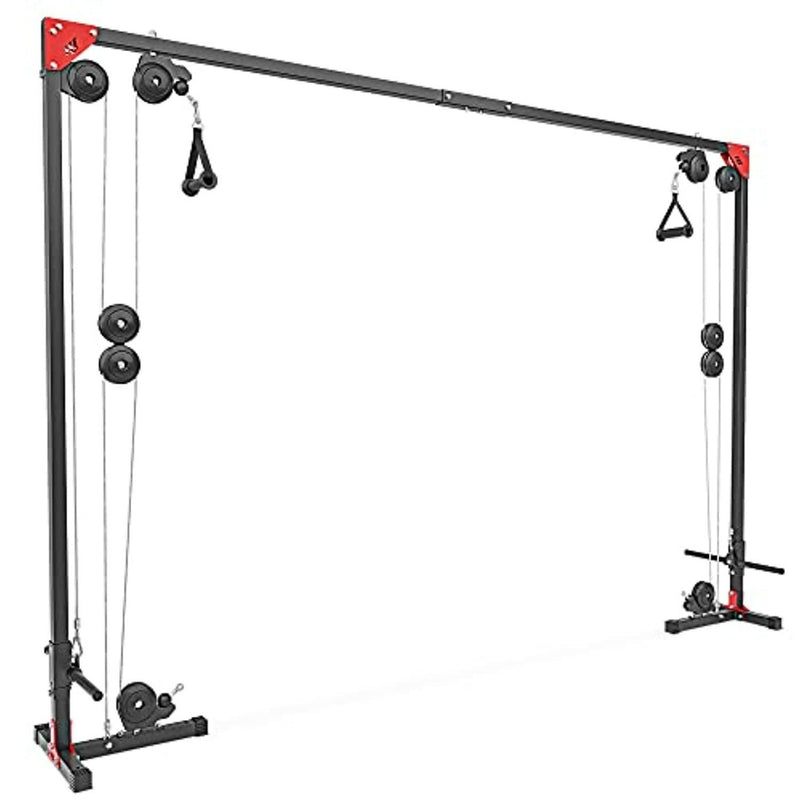 Load image into Gallery viewer, Sport je lichaam tot perfectie met de sport cable crossover machine: De krachtpatser voor jouw ultieme training! Met verstelbare katrollen en handgrepen op een robuust metalen frame, biedt het diverse trainingsmogelijkheden voor krachtoefeningen.
