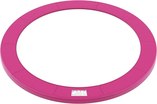 De "Breng je trampoline tot leven met onze trampoline rand verdien!" is een ronde roze pad ontworpen om veren en frame te bedekken voor de veiligheid. Het is gemaakt van duurzame materialen, is UV-bestendig en waterdicht voor langdurige bescherming en voorzien van een klein label.