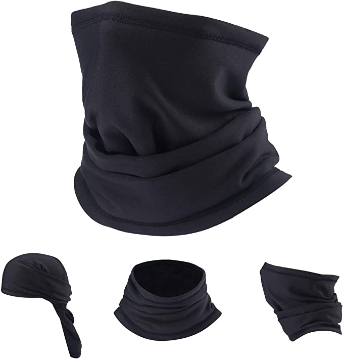 Laad afbeelding in Galerijviewer, Ontdek de veelzijdigheid en kwaliteit van ons multifunctionele gezichtsmasker! Dit zwarte masker kan gedragen worden als muts, nekwarmer, gezichtsmasker en hoofdband. Gemaakt van hoogwaardige stof voor uitstekende bescherming tegen kou, wind en zon.
