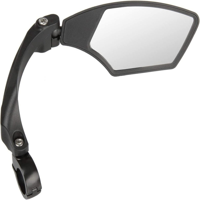 Load image into Gallery viewer, De Verstelbare fietsspiegel set, met een zwarte verstelbare arm en licht bolle rechthoekige spiegel, verhoogt de veiligheid tijdens elke rit.
