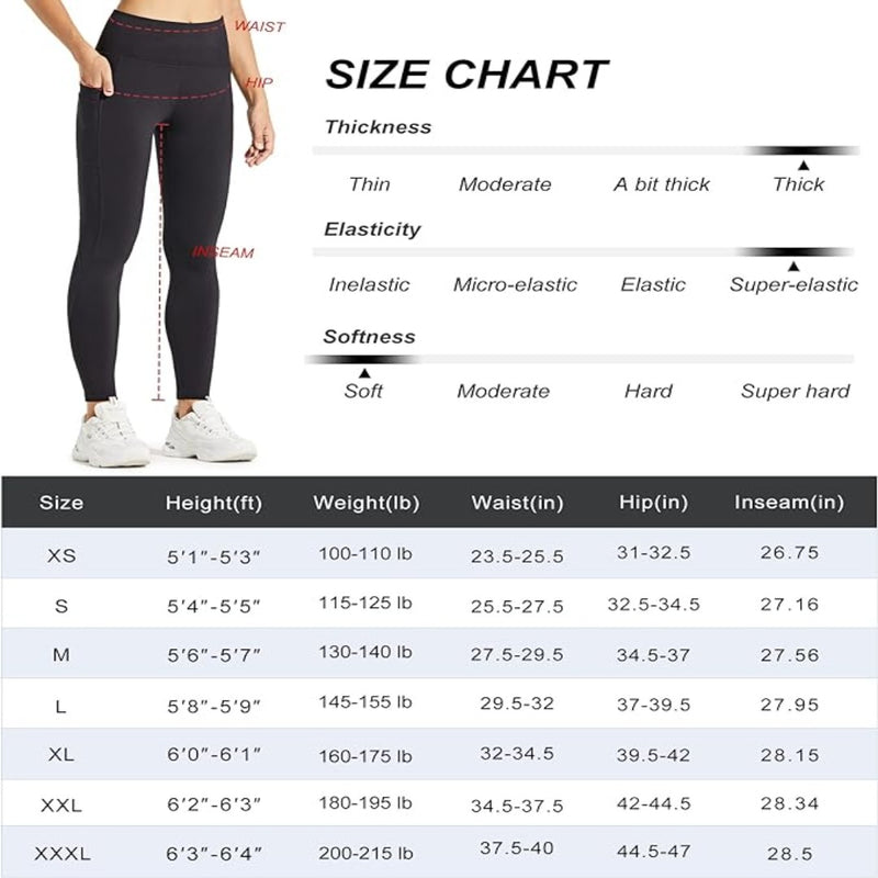 Laad afbeelding in Galerijviewer, De maattabel voor onze thermische leggings loopt van XS tot XXXL met afmetingen voor lengte, gewicht, taille, heup en binnenbeenlengte. Opties zijn dikte, elasticiteit en zachtheid. Kies voor de &quot;Warm, comfortabel en waterafstotend&quot; stijl met zachte fleece voering voor extra warmte en comfort.
