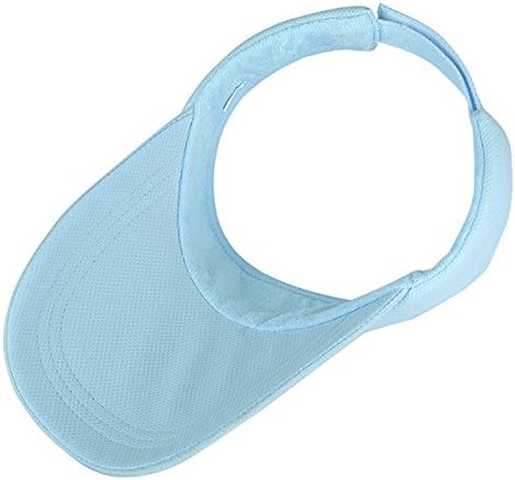 De lichtblauwe vizierkap, gemaakt van sneldrogend materiaal, heeft een open bovenkant en een gebogen klep voor comfort. Het biedt uitstekende UV-bescherming. Deze zonneklep voor vrouwen helpt je te beschermen terwijl je geniet van je favoriete sport.
